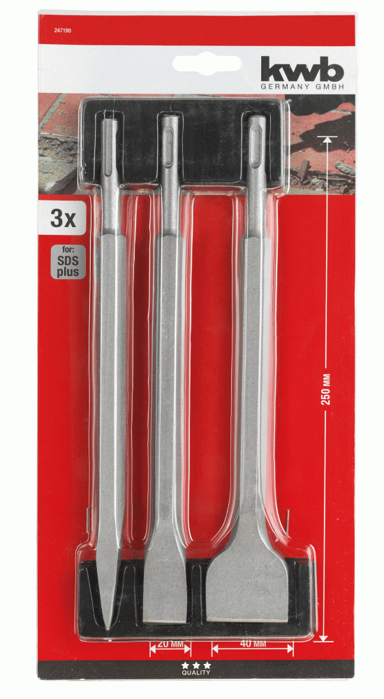 KWB SDS plus set dlijeta 3/1, 250 mm - Slika 2