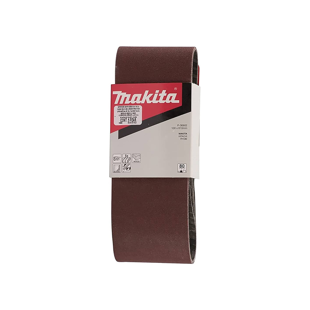 MAKITA set brusnih traka 100x610 g80, 5 kom P-36902