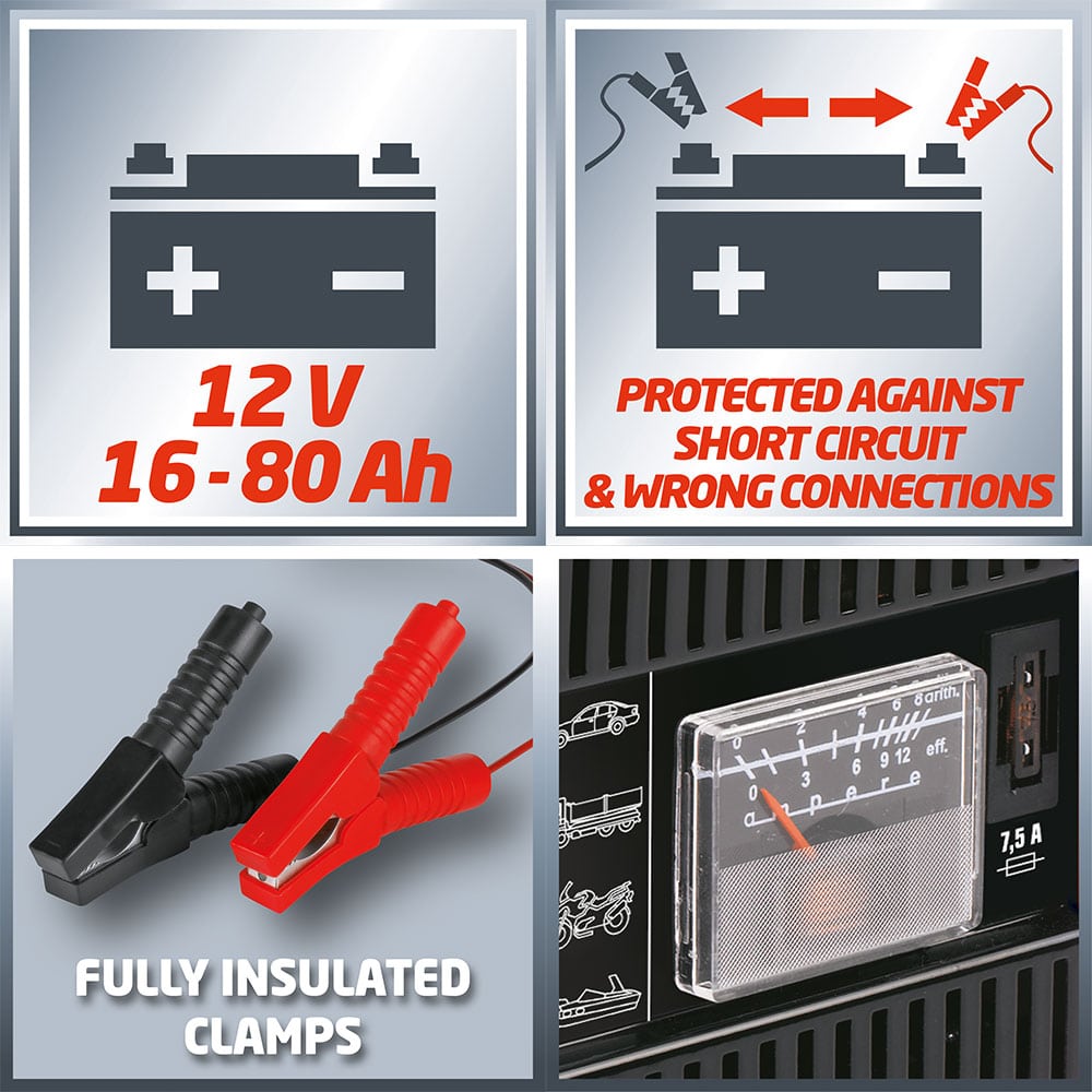 EINHELL punjač akumulatora CC-BC 5 12V 16-80Ah - Slika 6