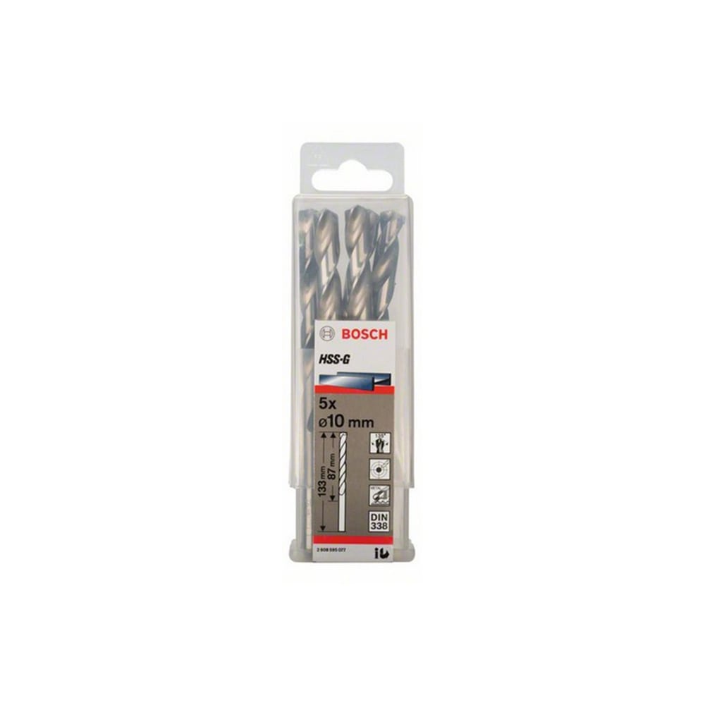 BOSCH svrdlo za metal HSS-G 10x133/87 mm, 5 kom - Slika 2