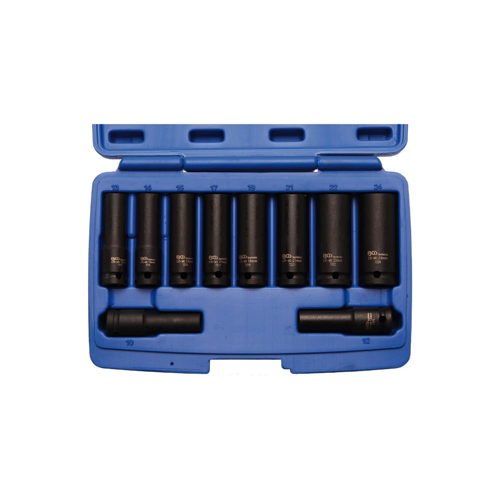 BGS set nasadnih ključeva udarni dugi 10-24 mm 1/2" pro+ 5206