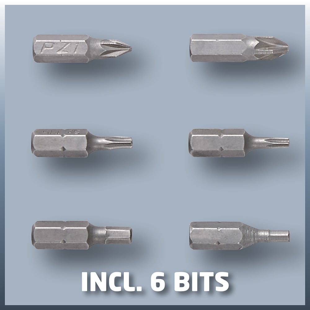 EINHELL aku odvijač TC-SD 3,6 Li 3,6V 1,3Ah + 6 bitova - Slika 4
