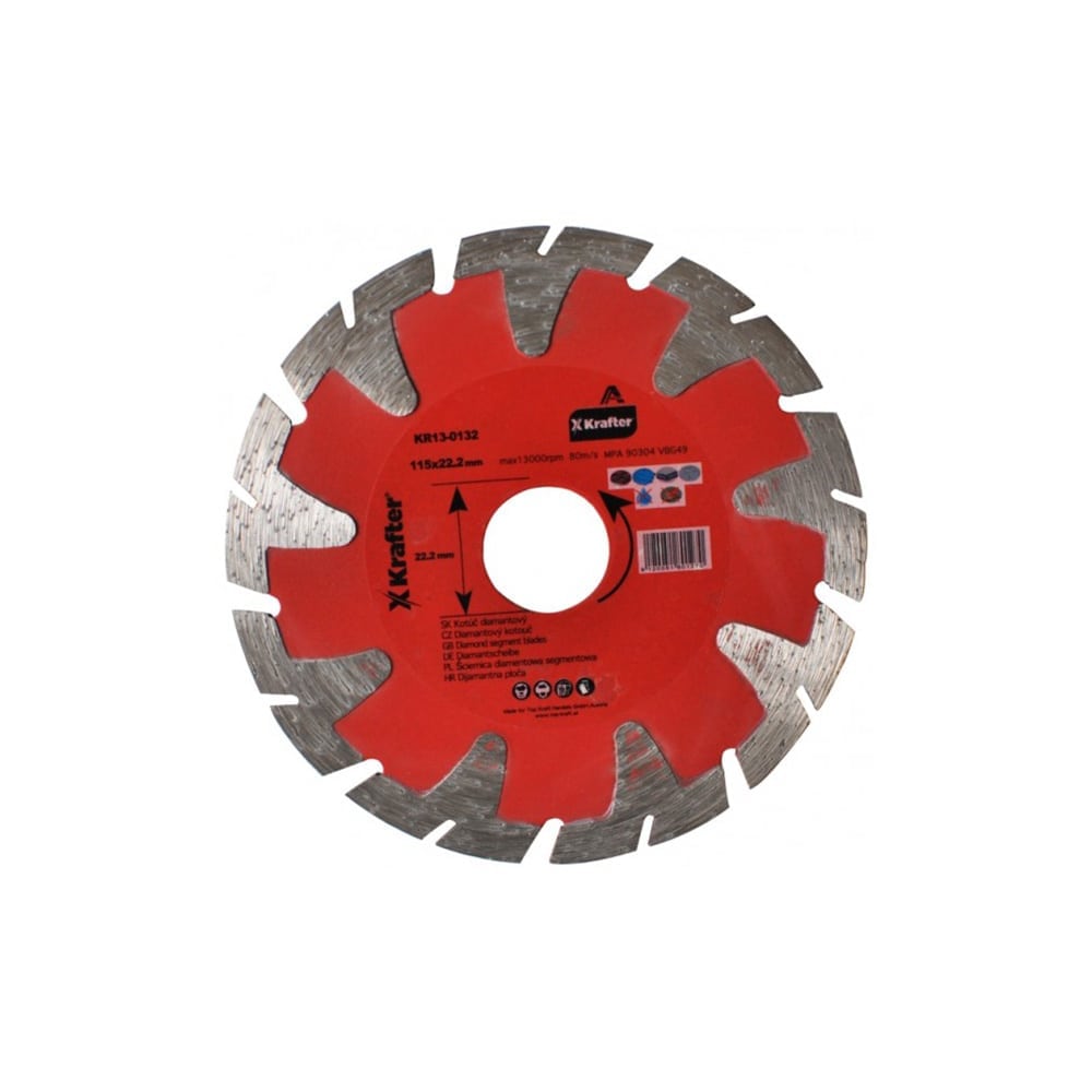 KRAFTER dijamantna rezna ploča 125x22,2 mm