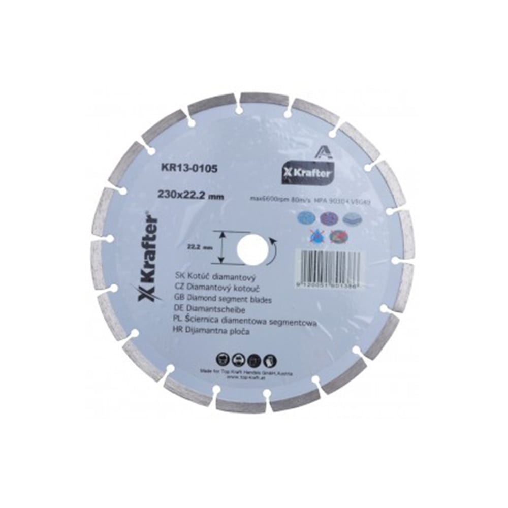 KRAFTER dijamantna rezna ploča 230x22,2 mm