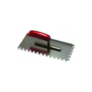 KRAFTER gleter inox s drvenom drškom, nazubljeni 280x130x10 mm