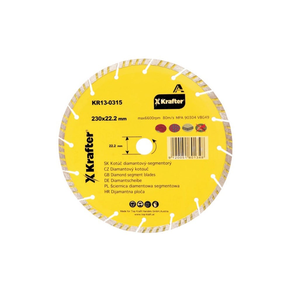 KRAFTER dijamantna rezna ploča 230x22,2 mm