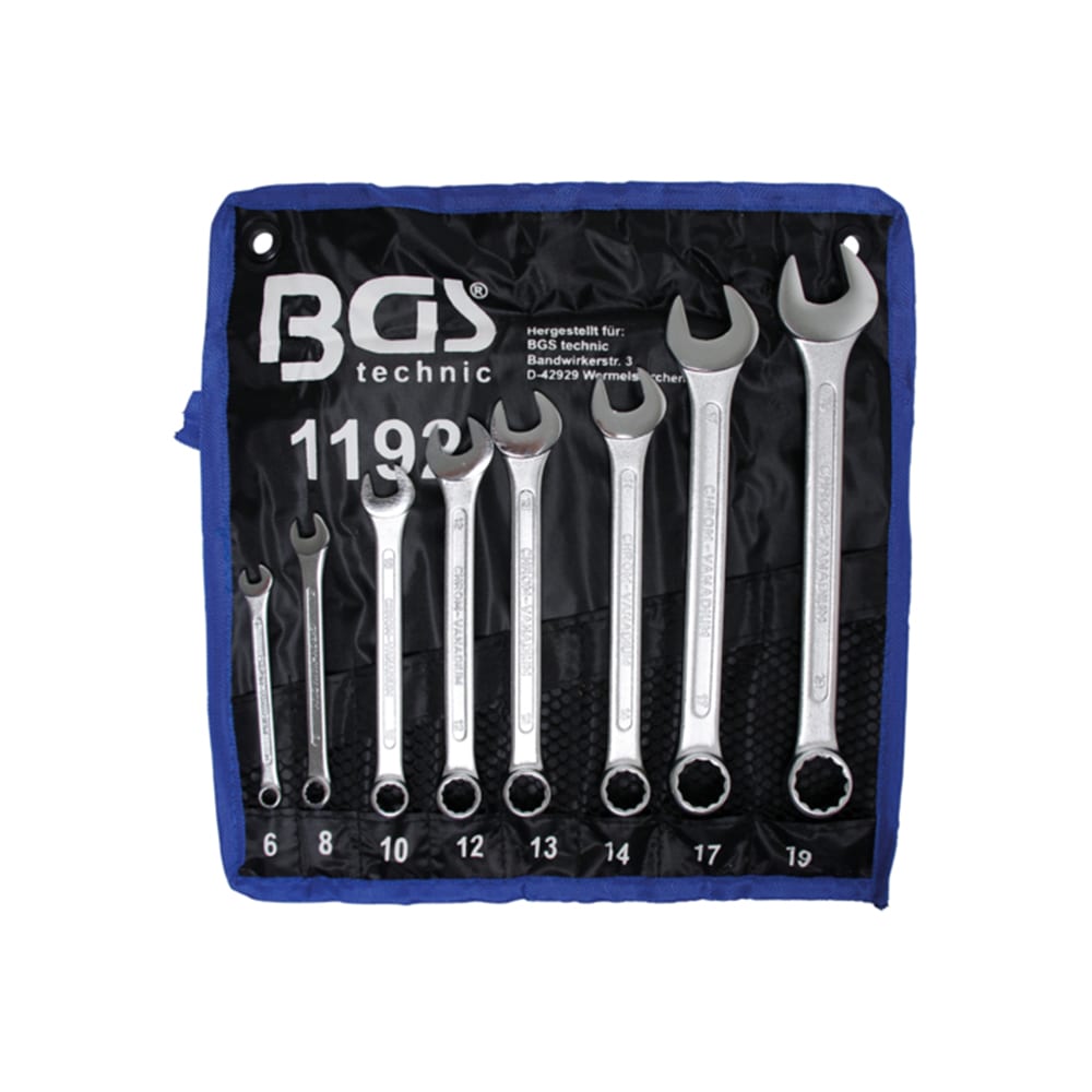BGS set viljuškasto-okastih ključeva 6-19 mm 8dj. pro+ 1192
