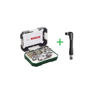 BOSCH set bitova i nasadnih ključeva sa račnom 26-dijelni Promoline + račna