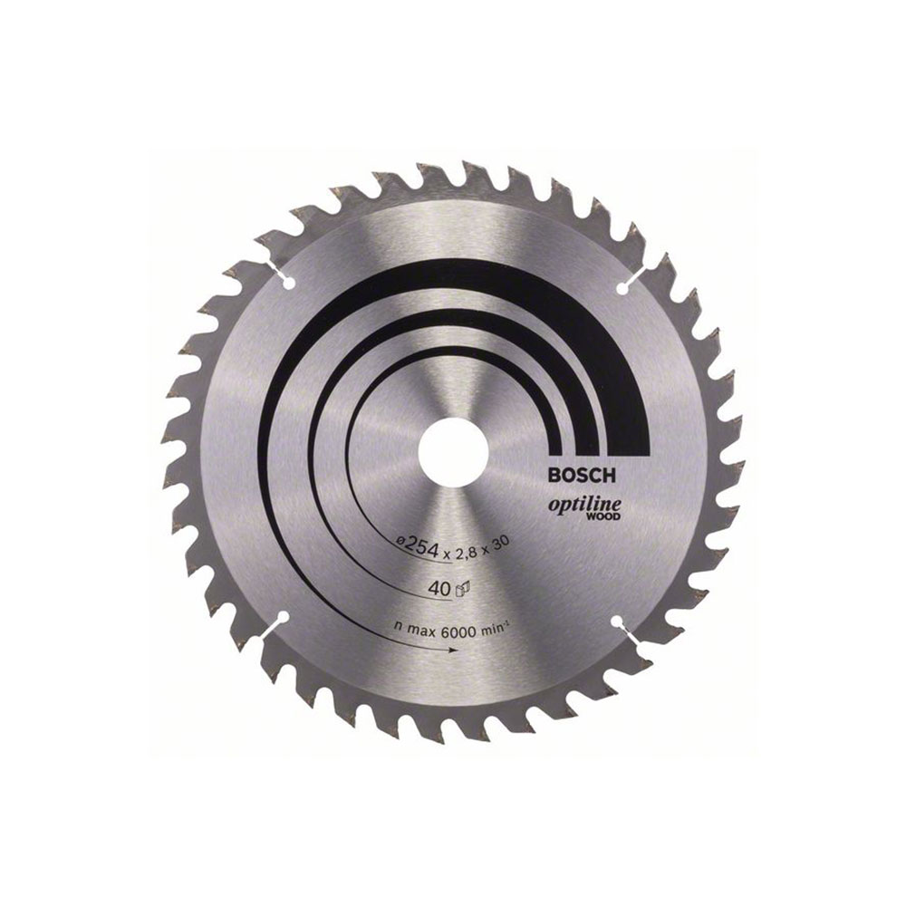 BOSCH list kružne pile 254x30x2,8 mm, 40Z, Optiline Wood