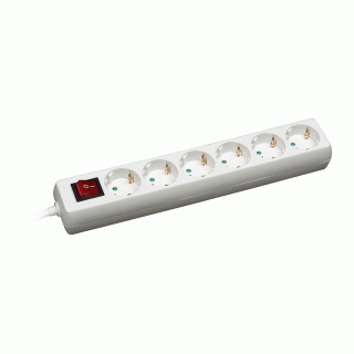 COMMEL produžni kabel 5m 6x utičnica 16A sklopka bijeli 0839