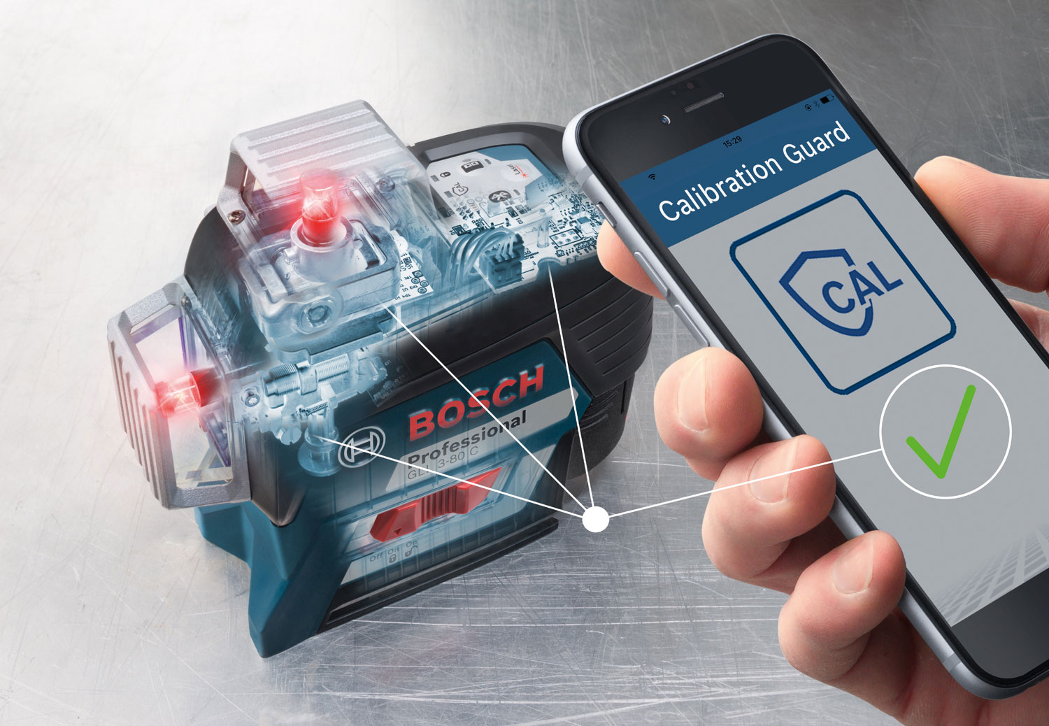 BOSCH križni laserski nivelir GLL 3-80 C + CP + torba - Slika 3