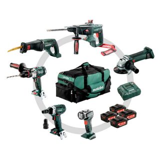 METABO aku set 6/1 18 V SB 18 LTX + KHA 18 LTX + W 18 LTX 125 QUICK + SSW 18 LTX 200 + ASE 18 LTX + ULA