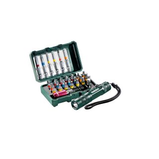 METABO set bitova 29-dijelni + mini lampica