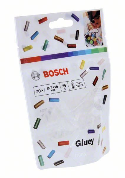 BOSCH ljepilo za vruće lijepljenje 7x20 mm, Gluey, 70 kom, transparentno - Slika 2