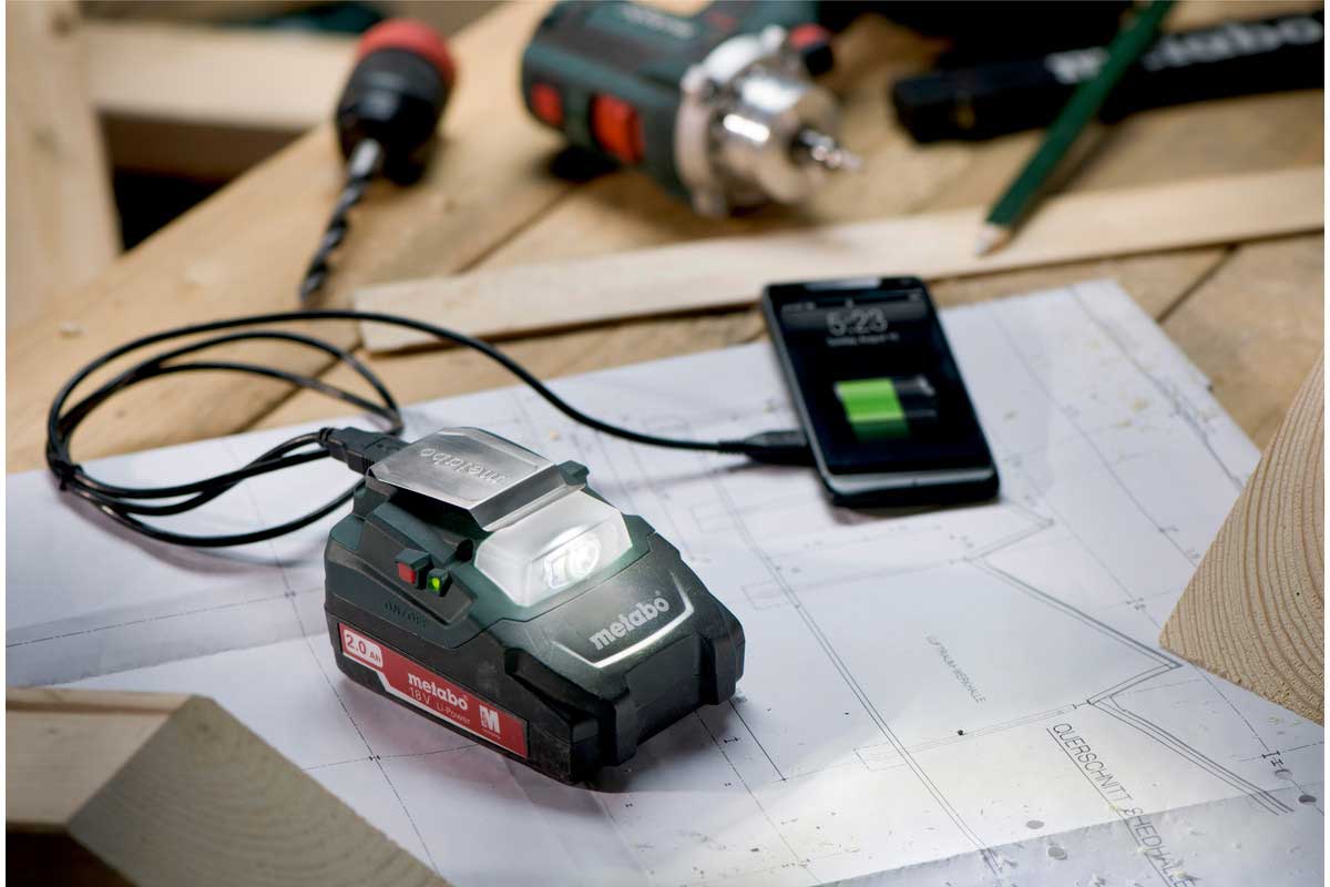 METABO adapter za akumulatore 14,4 - 18V + 2 USB - Slika 2