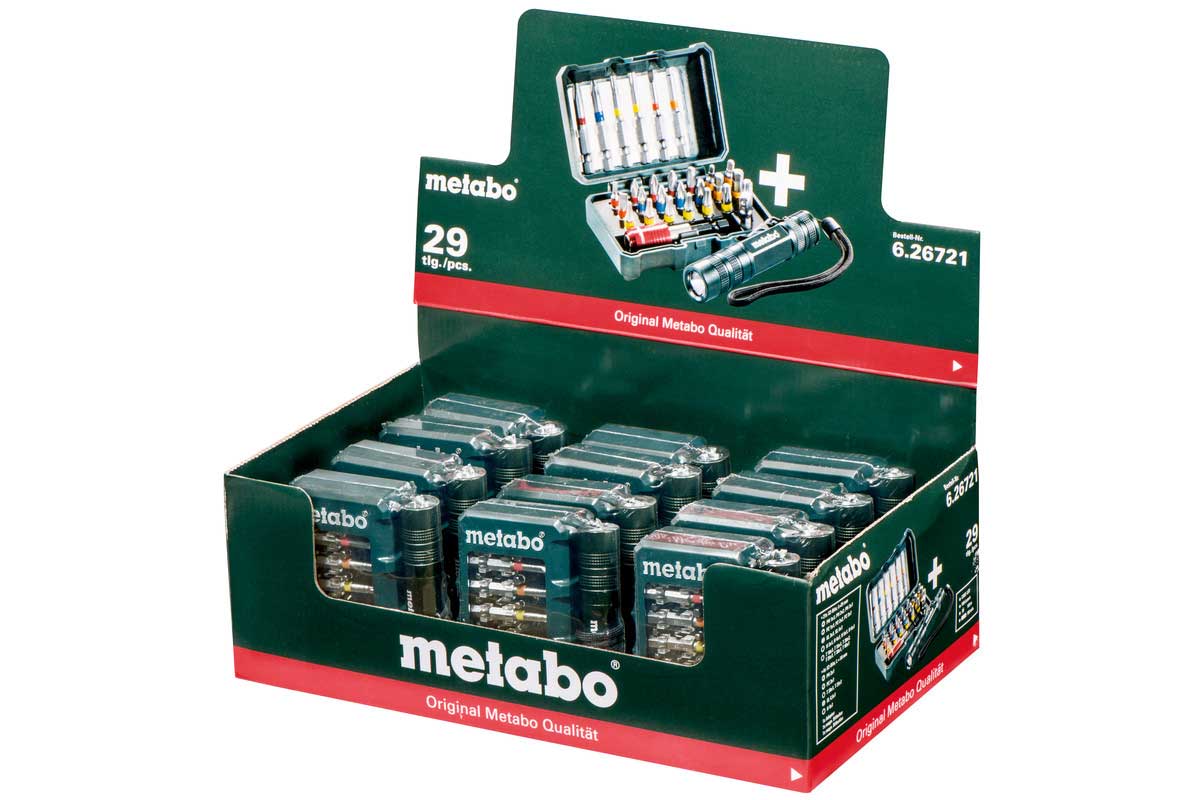 METABO set bitova 29-dijelni + mini lampica - Slika 2