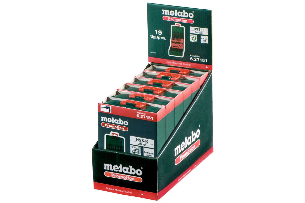 METABO set svrdala HSS za metal 1-10 mm, 19-dijelni - Slika 2