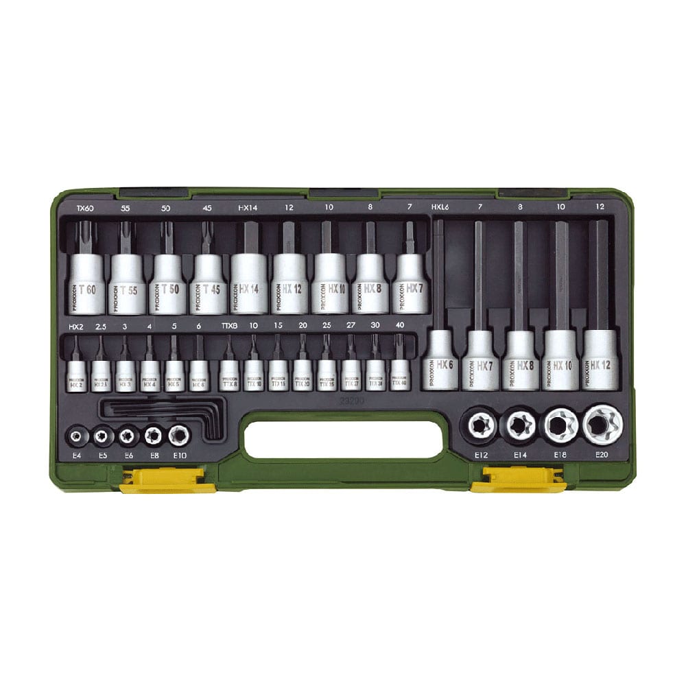 PROXXON set nasadnih ključeva TX HX 1/4" I 1/2" 42-djelni PX23290