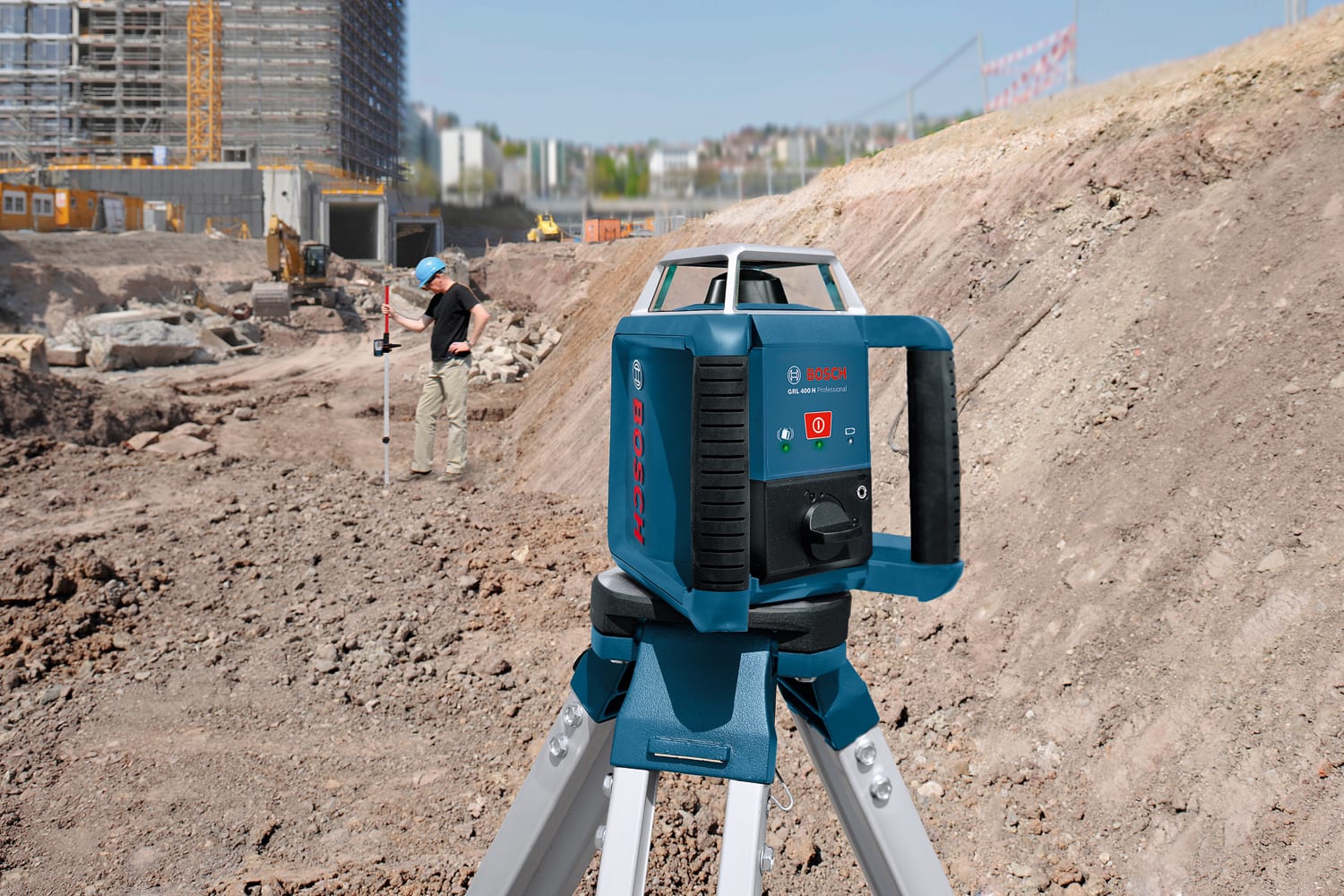 BOSCH građevinski laser GRL 400 H + BT 152 + LR1 + GR 2400 kovčeg - Slika 3