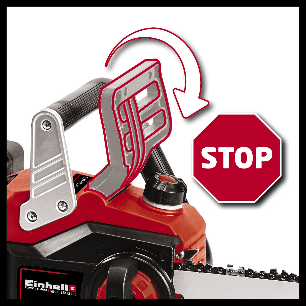 EINHELL aku lančana pila GE-LC 36/35 Li BL PXC 18+18V bez baterije - Slika 4