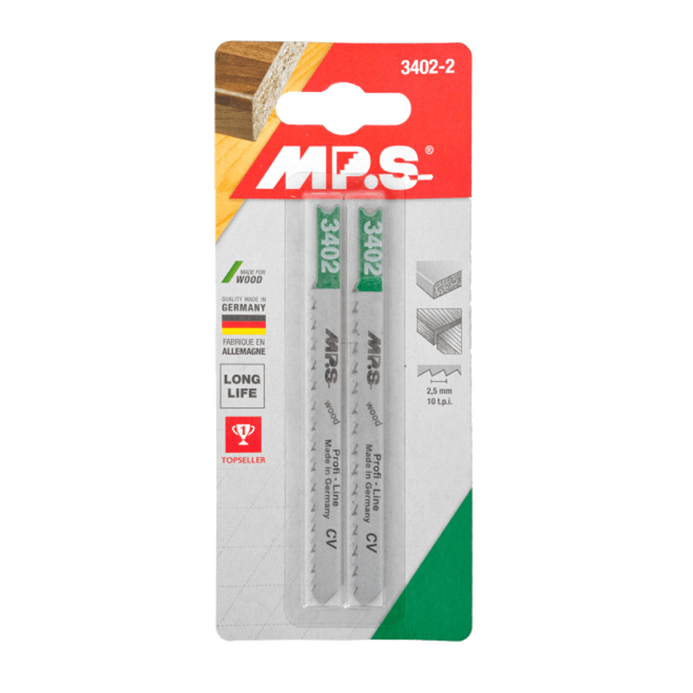 MPS list ubodne pile za drvo, 3-30 mm 3402-2, 2 kom