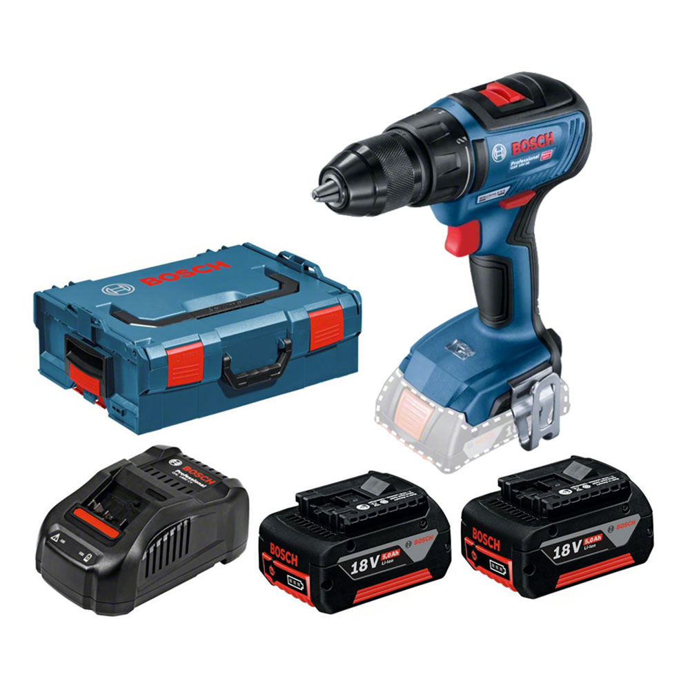 BOSCH aku bušilica-izvijač GSR 18V-50 2xAku 18V 1x2,0Ah + 1x5,0Ah kovčeg