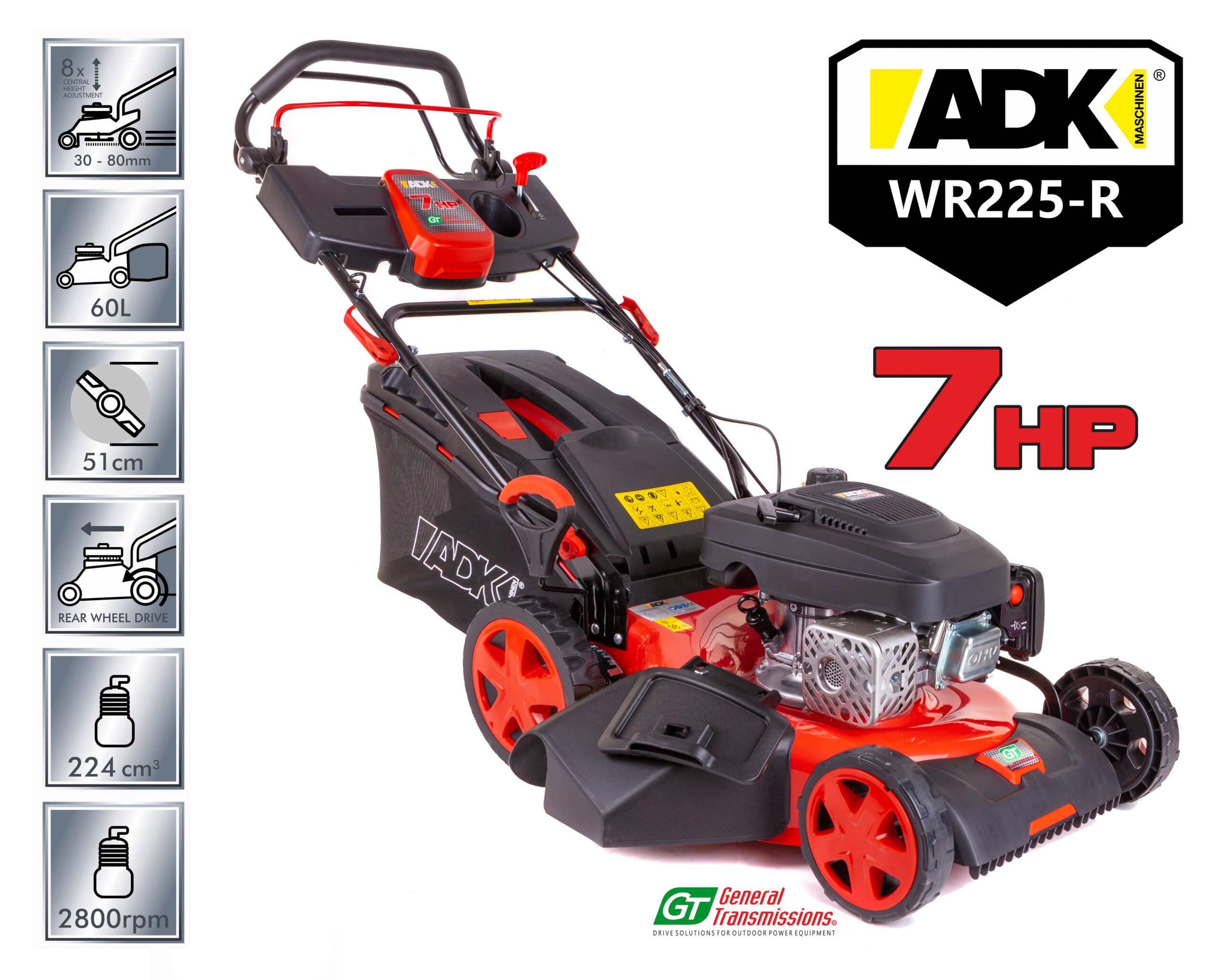 ADK samohodna motorna kosilica WR65355ABK - Slika 2