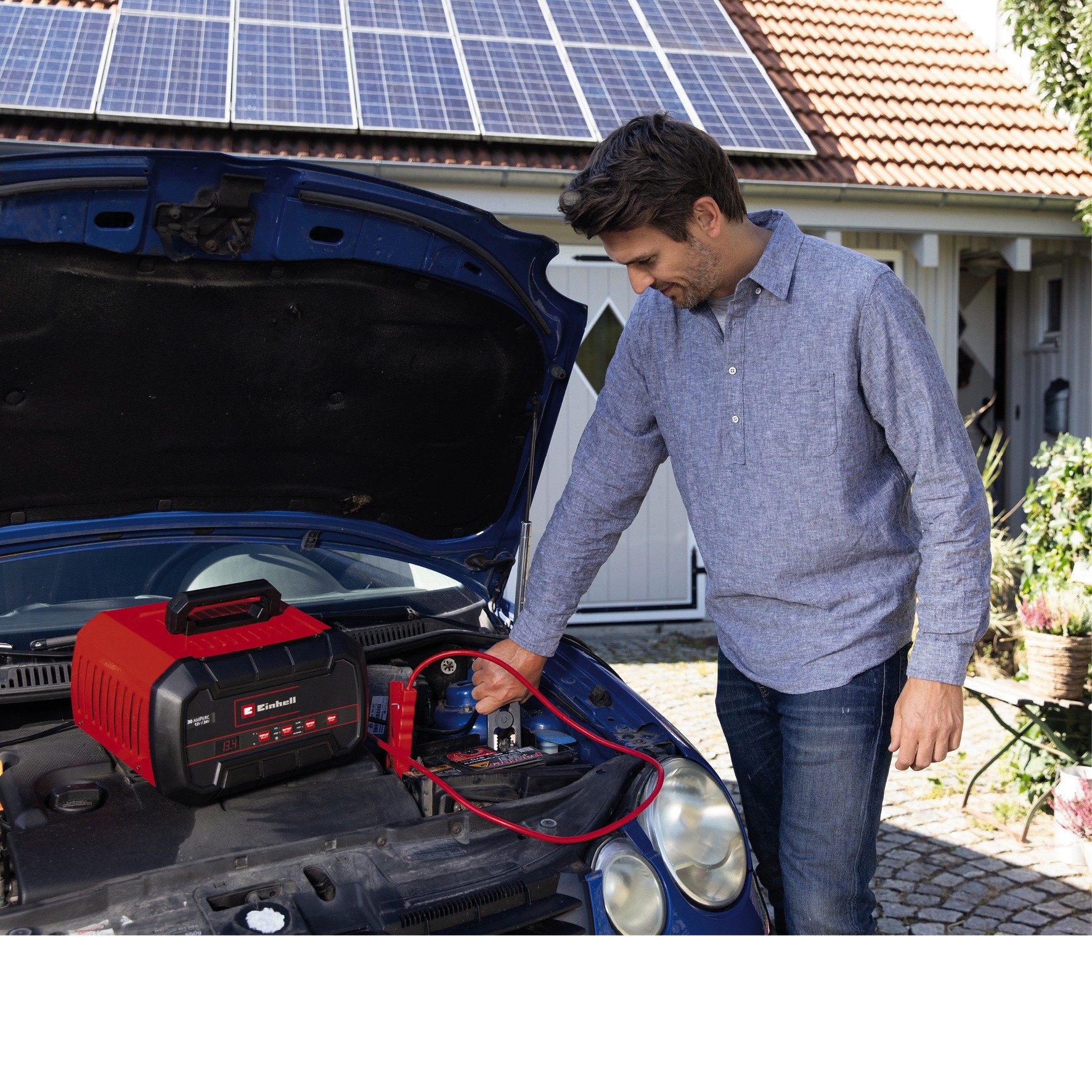 EINHELL punjač akumulatora i starter CE-BC 30 M 12/24V 100A - Slika 2