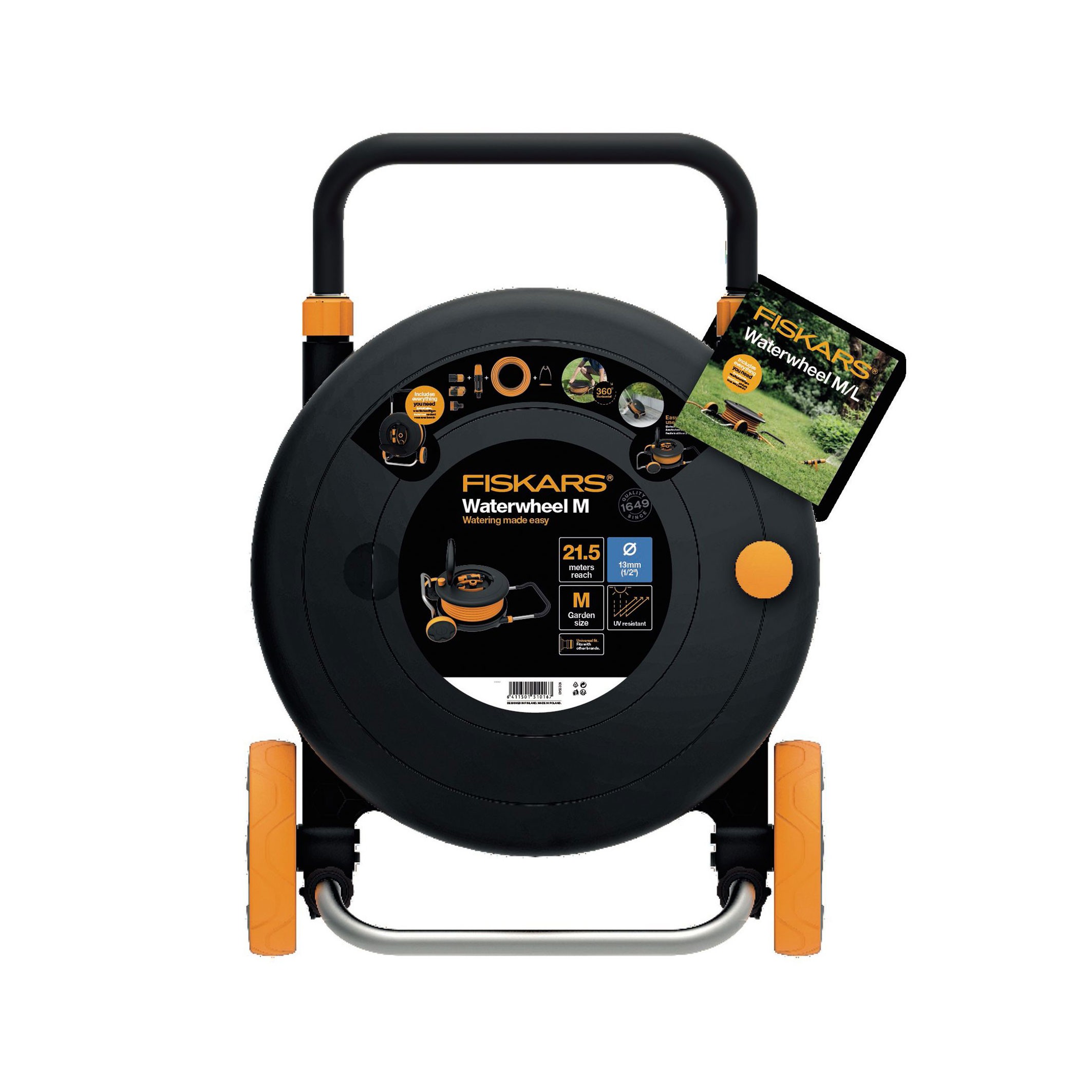 FISKARS vrtno crijevo u kolutu s kolicima M, 13mm, 1/2", 20m 1023643 - Slika 2