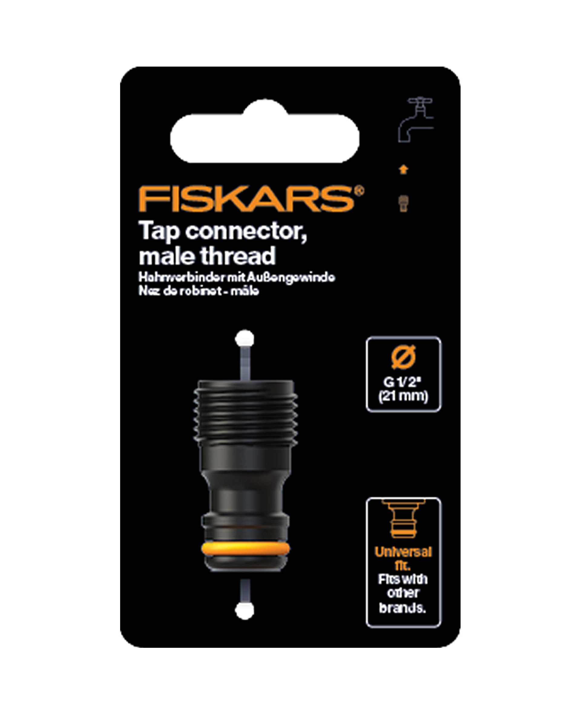 FISKARS priključak za slavinu muški 21mm (G1/2") 1027060 - Slika 3