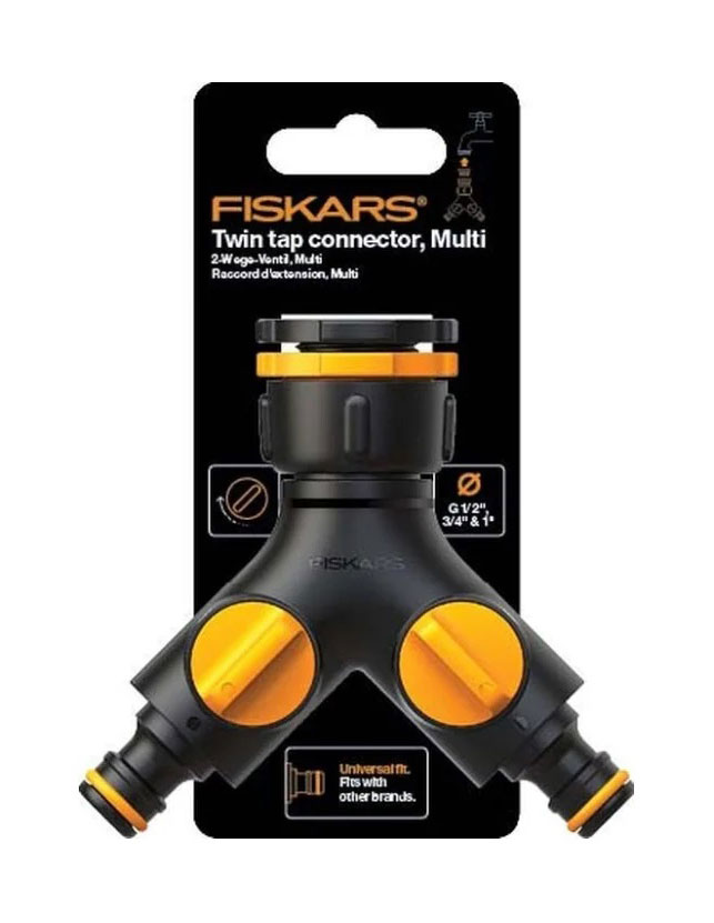 FISKARS priključak za slavinu 2u1 dupli 1/2", 3/4", 1" set 1027061 - Slika 3