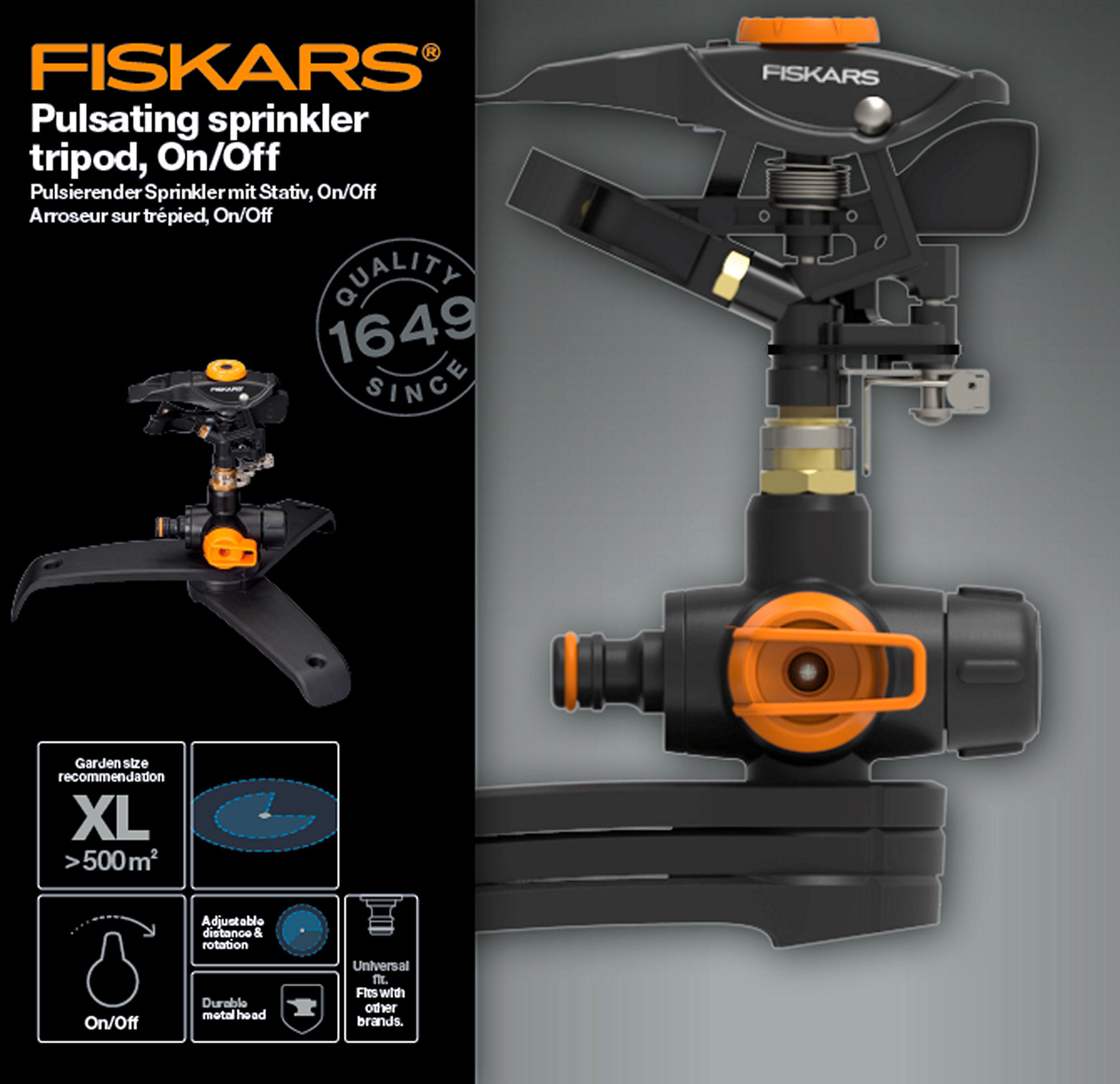 FISKARS prskalica za travu pulsirajuća XL On/Off 1027050 - Slika 4