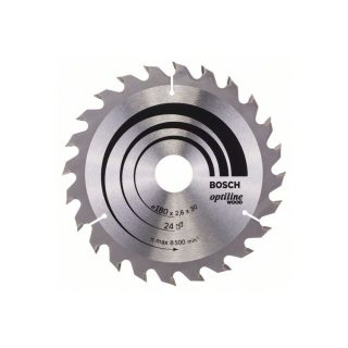 BOSCH list kružne pile 180x30/20x2,6 mm, 24Z, Optiline Wood