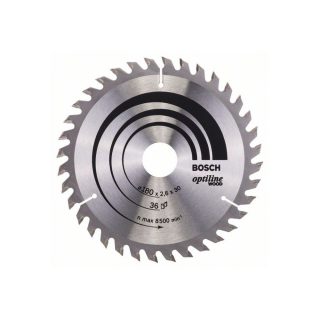 BOSCH list kružne pile 180x30/20x2,6 mm, 36Z, Optiline Wood