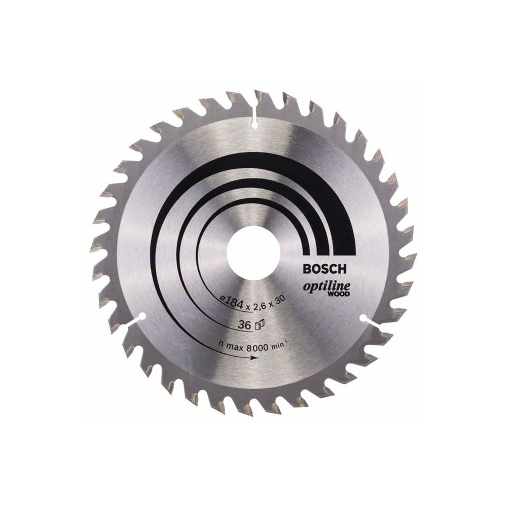 BOSCH list kružne pile 184x30x2,6 mm, 36Z, Optiline Wood