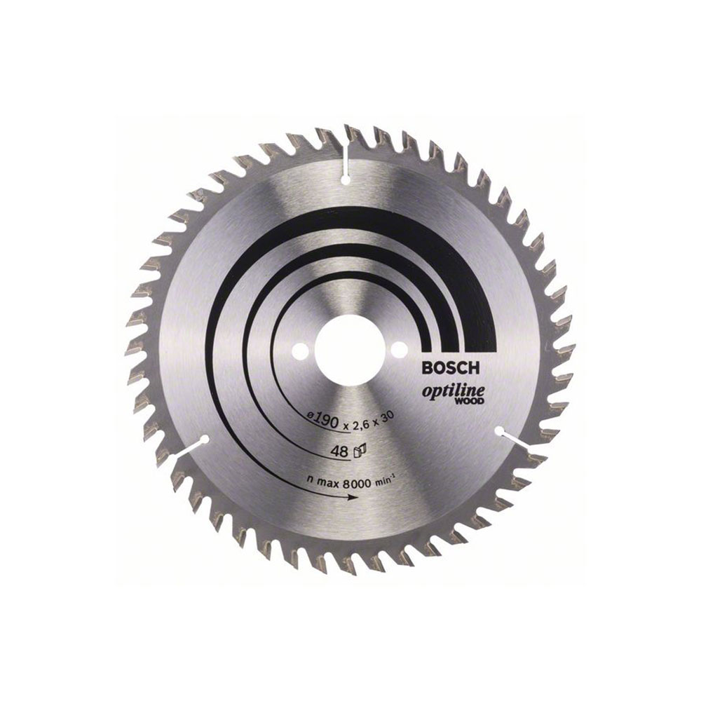 BOSCH list kružne pile 190x30x2,6 mm, 48Z, Optiline Wood