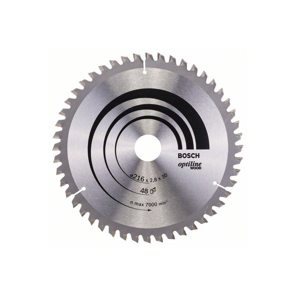 BOSCH list kružne pile 216x30x2,8 mm, 48Z, Optiline Wood