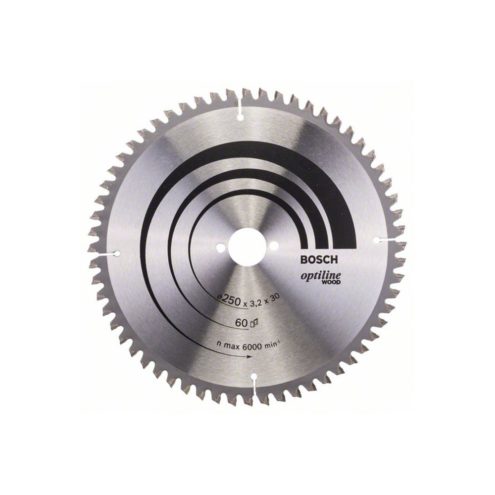 BOSCH list kružne pile 250x30x3,2 mm, 60Z, Optiline Wood