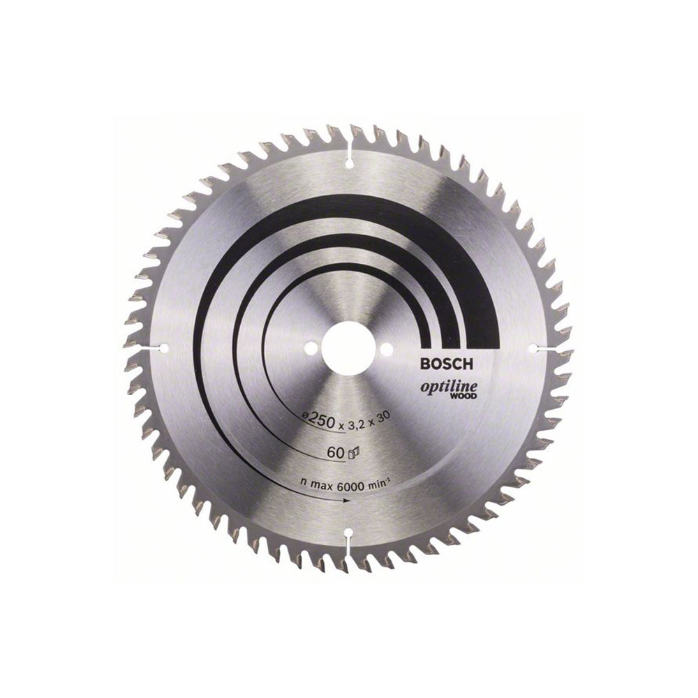 BOSCH list kružne pile 250x30x3,2 mm, 60Z, Optiline Wood