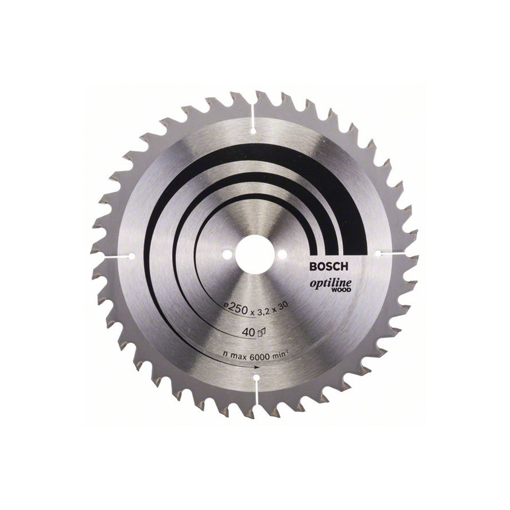 BOSCH list kružne pile 250x30x3,2 mm, 40Z, Optiline Wood