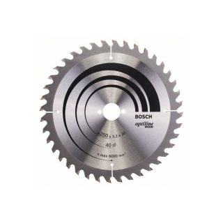 BOSCH list kružne pile 250x30x3,2 mm, 40Z, Optiline Wood