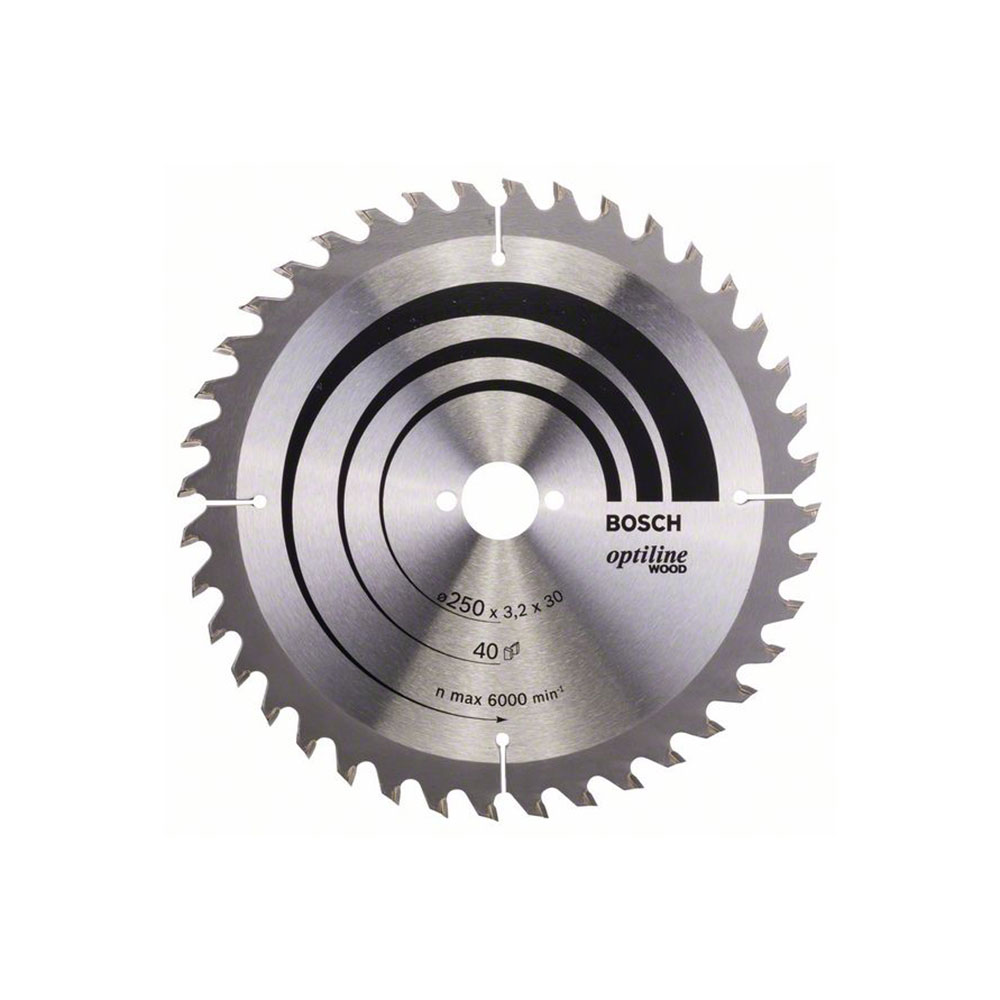 BOSCH list kružne pile 250x30x3,2 mm, 40Z, Optiline Wood