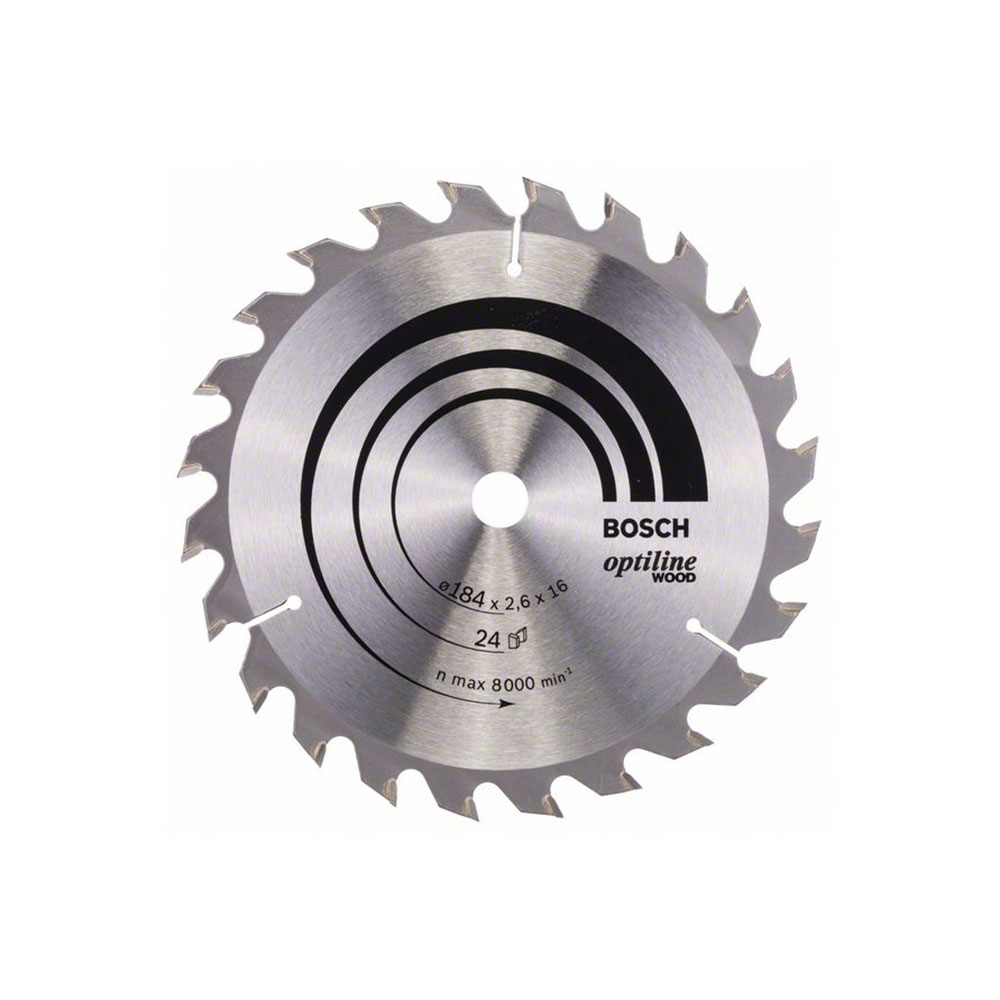 BOSCH list kružne pile 184x16x2,6 mm, 24Z, Optiline Wood