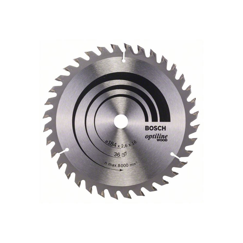 BOSCH list kružne pile 184x16x2,6 mm, 36Z, Optiline Wood