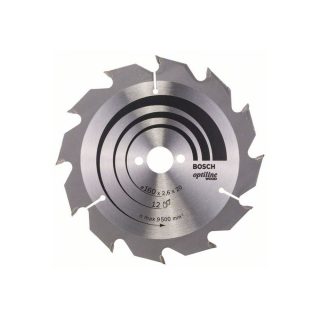 BOSCH list kružne pile 160x20/16x2,6 mm, 12Z, Optiline Wood