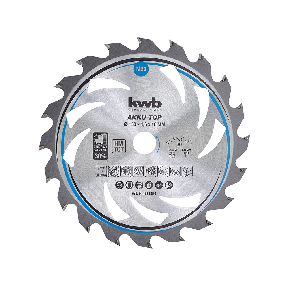 KWB list kružne pile 150x16 mm 20Z, za TE-CS 18/150 Li