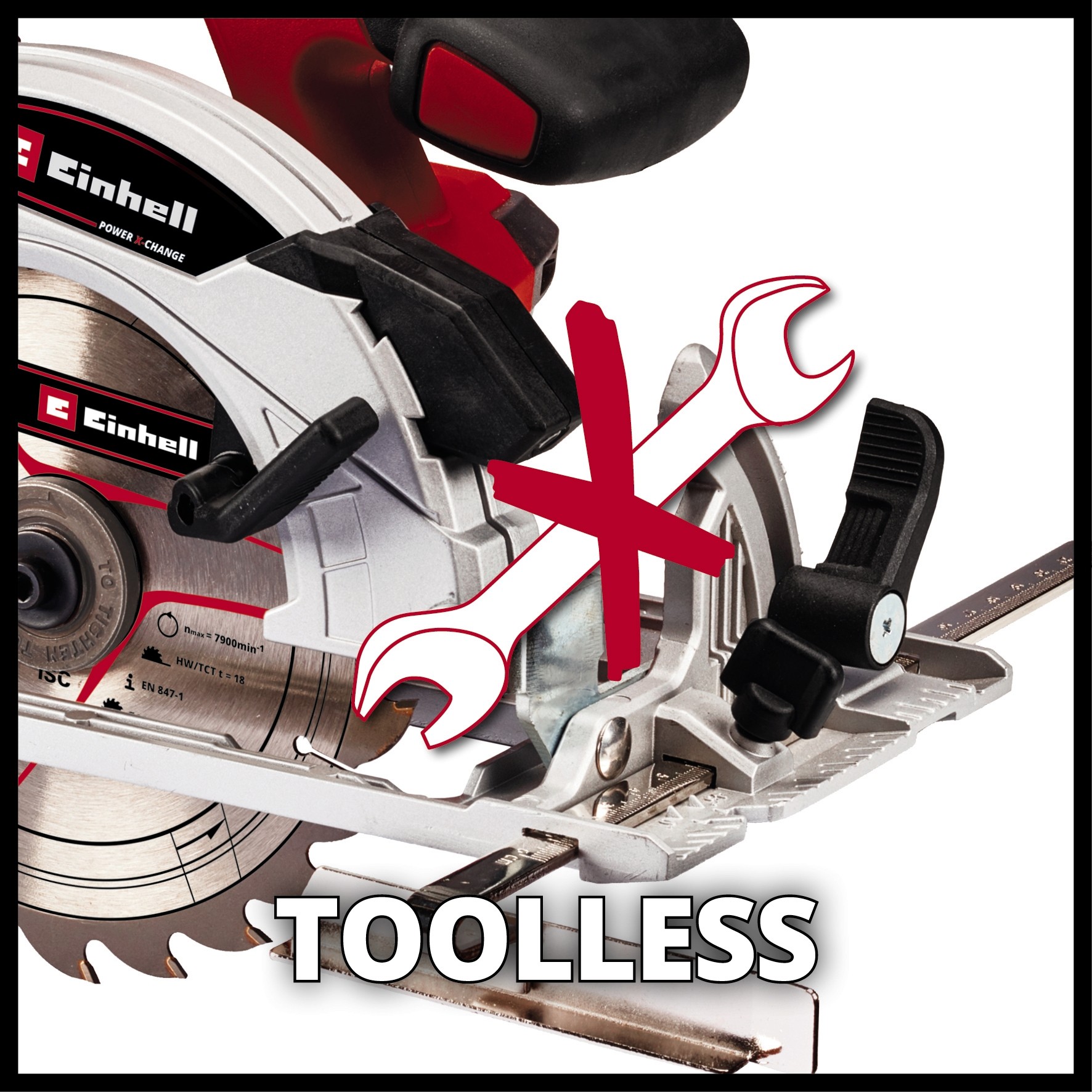 EINHELL aku ručna kružna pila TE-CS 18/165-1 Li PXC 18V bez baterije - Slika 2