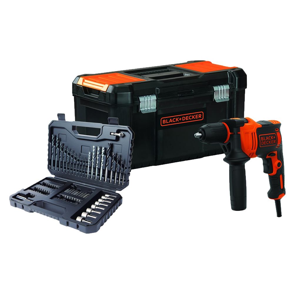BLACK&DECKER udarna bušilica BEH710KA80 + pribor
