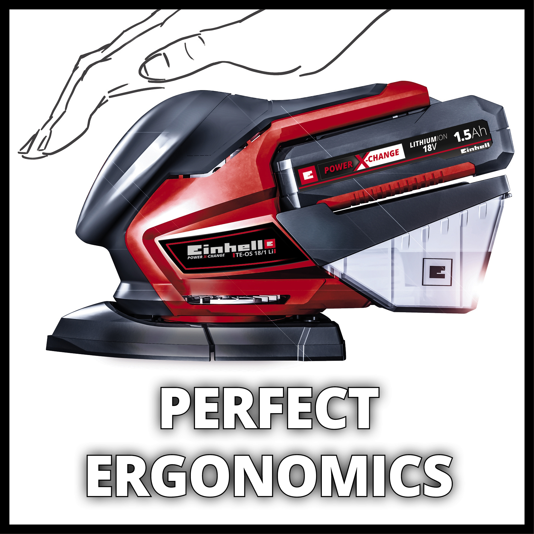 EINHELL aku višenamjenska brusilica TE-OS 18/150 Li PXC 18V bez baterije - Slika 3