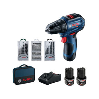 BOSCH aku bušilica GSR 12V-30 2xAku 12V 2,0Ah + 39 dj. set pribora, torba